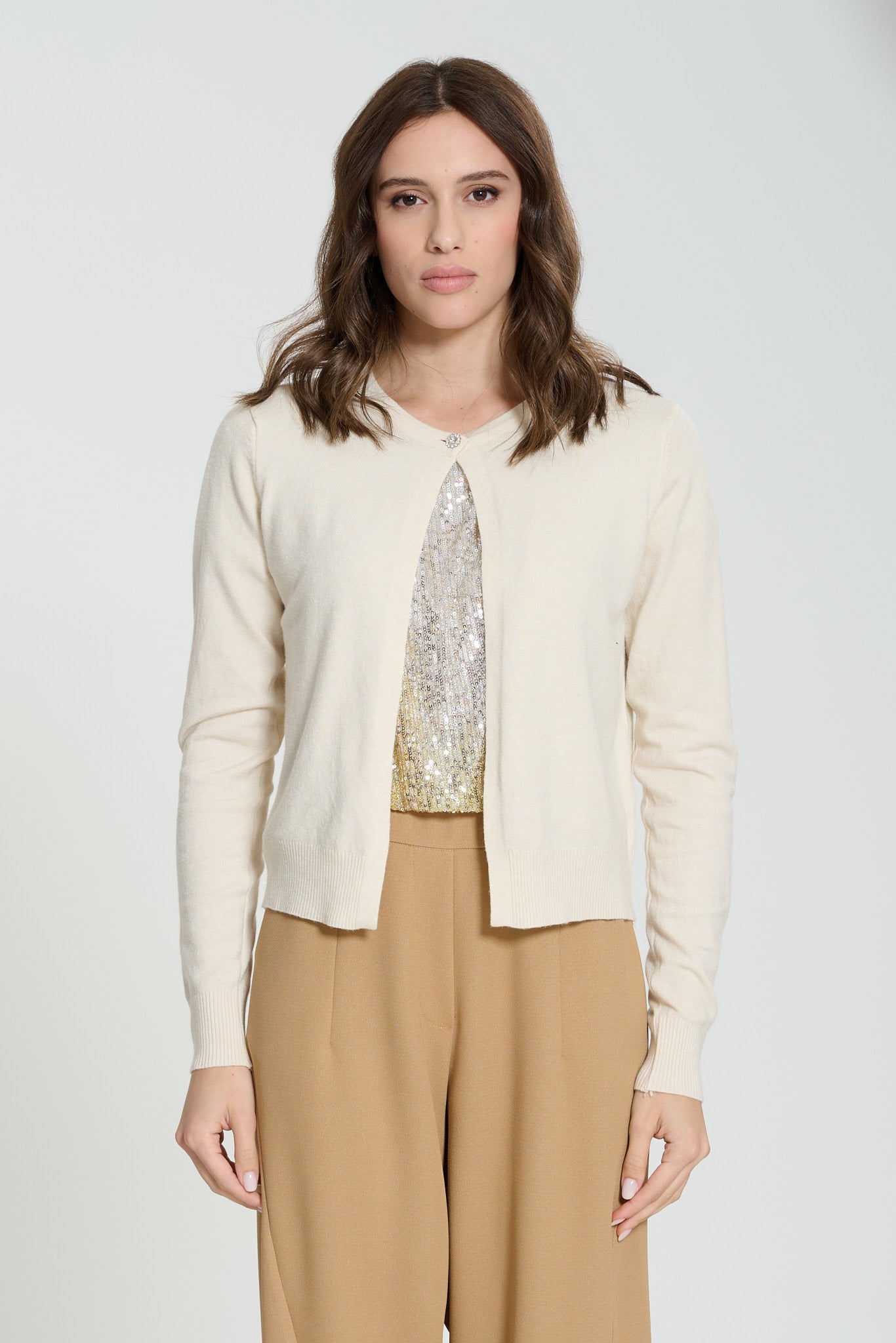 MAGLIA CON BOTTONE GIOIELLO, MANILA