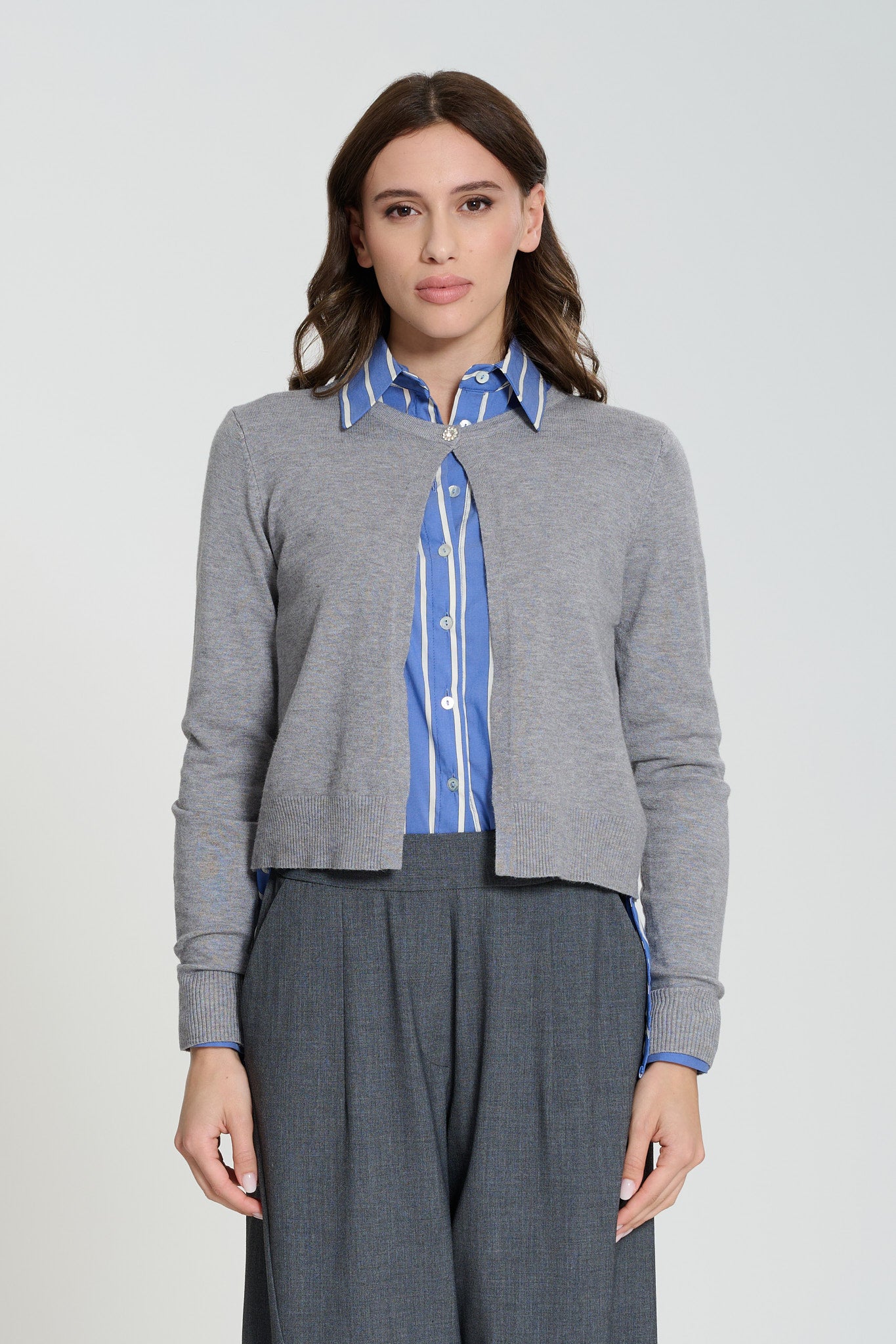 MAGLIA CON BOTTONE GIOIELLO, MANILA