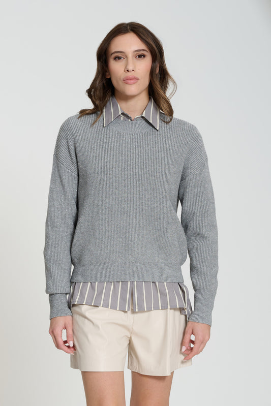 PULLOVER LUREX, MANGLA