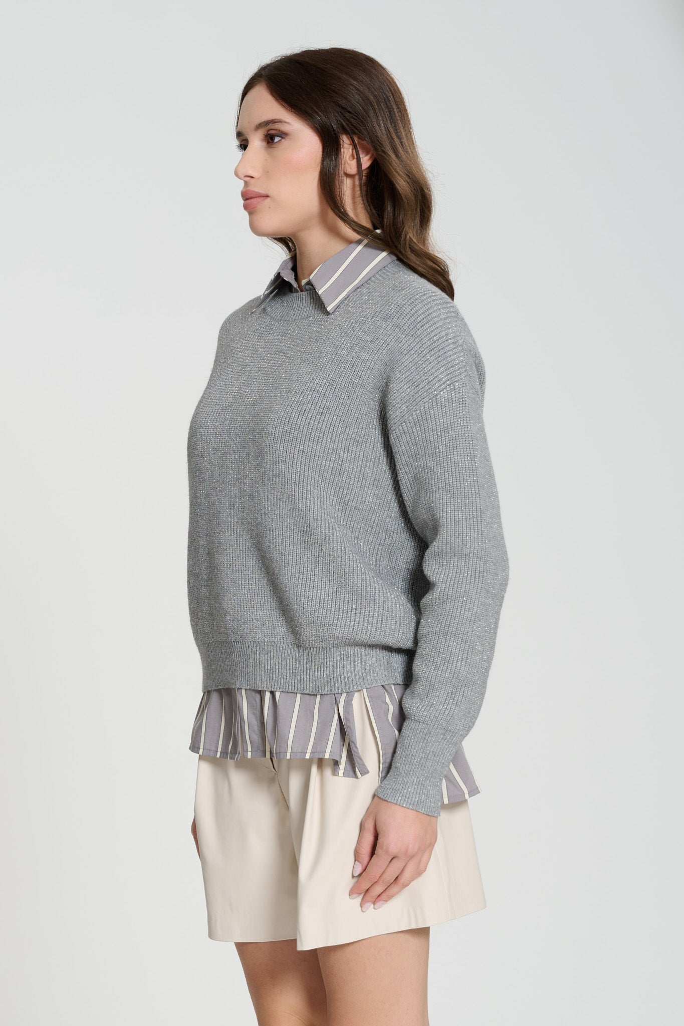 PULLOVER LUREX, MANGLA