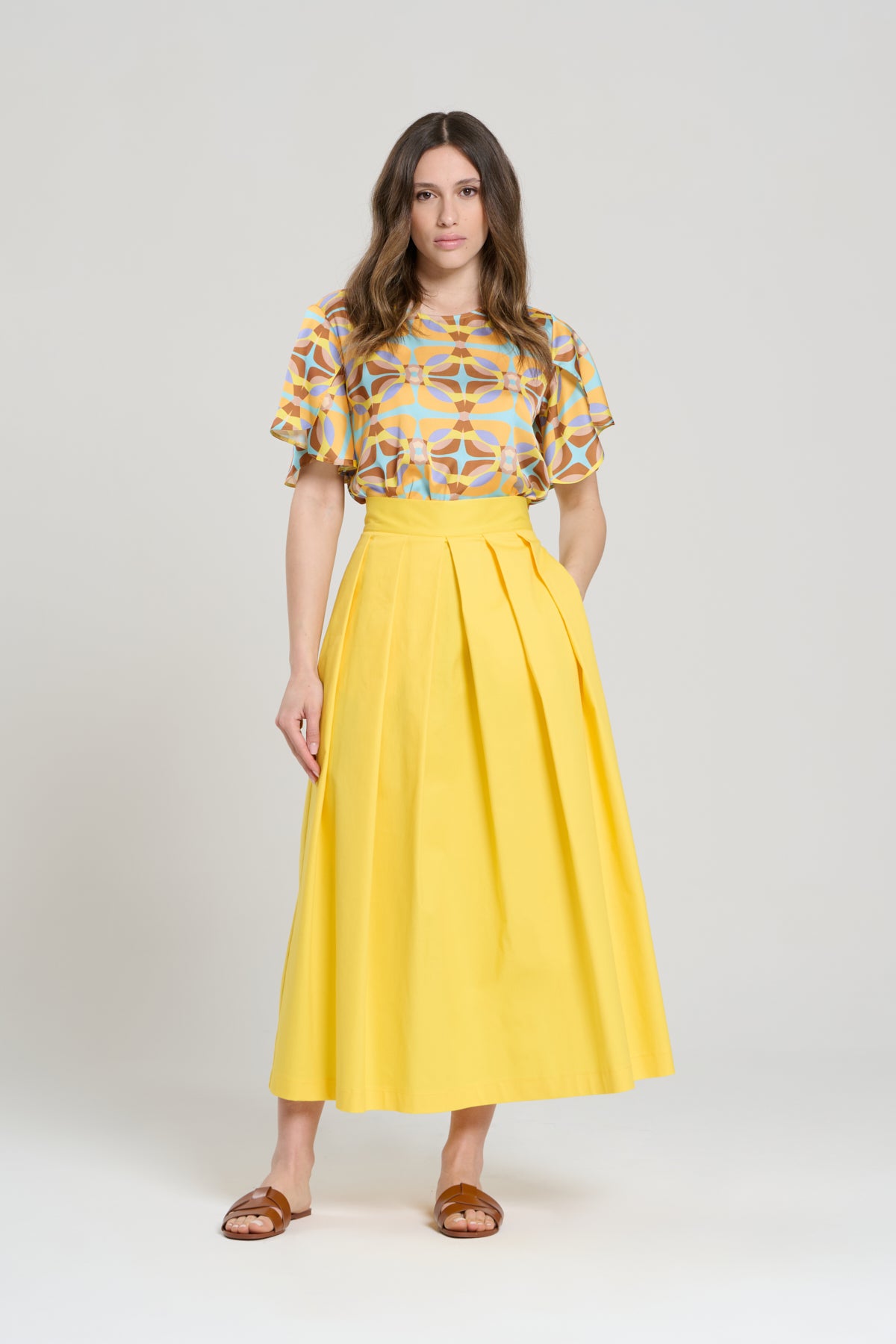 YELLOW LONG SKIRT, GIACARTA