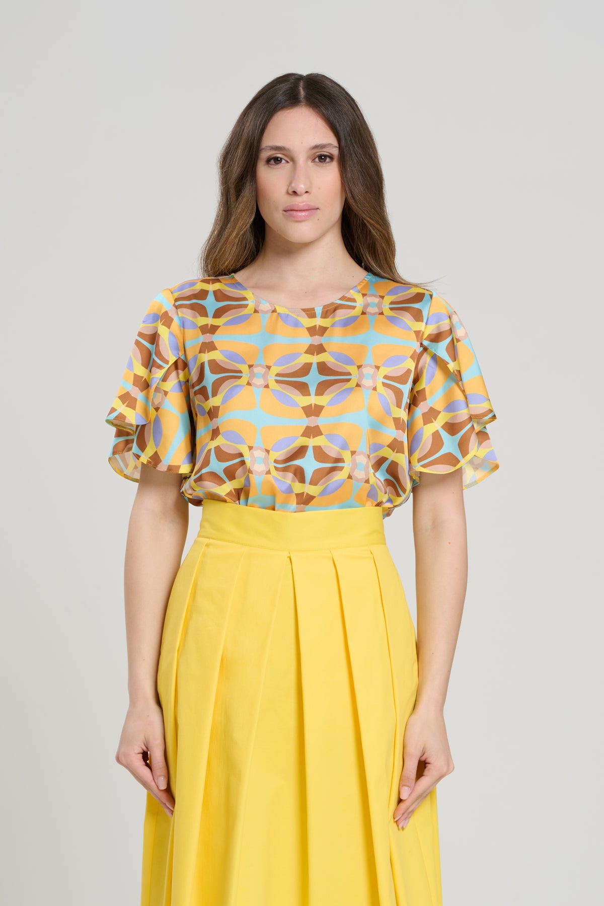 CAMICIA IN RASO GIALLO, BRISTOL 