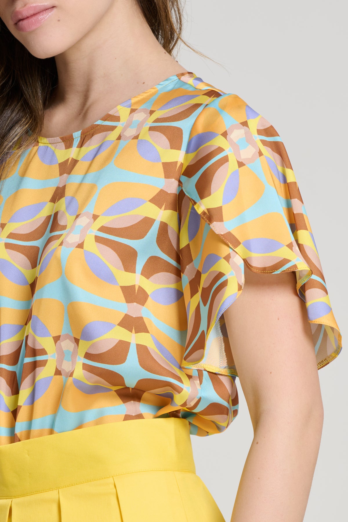 CAMICIA IN RASO GIALLO, BRISTOL 