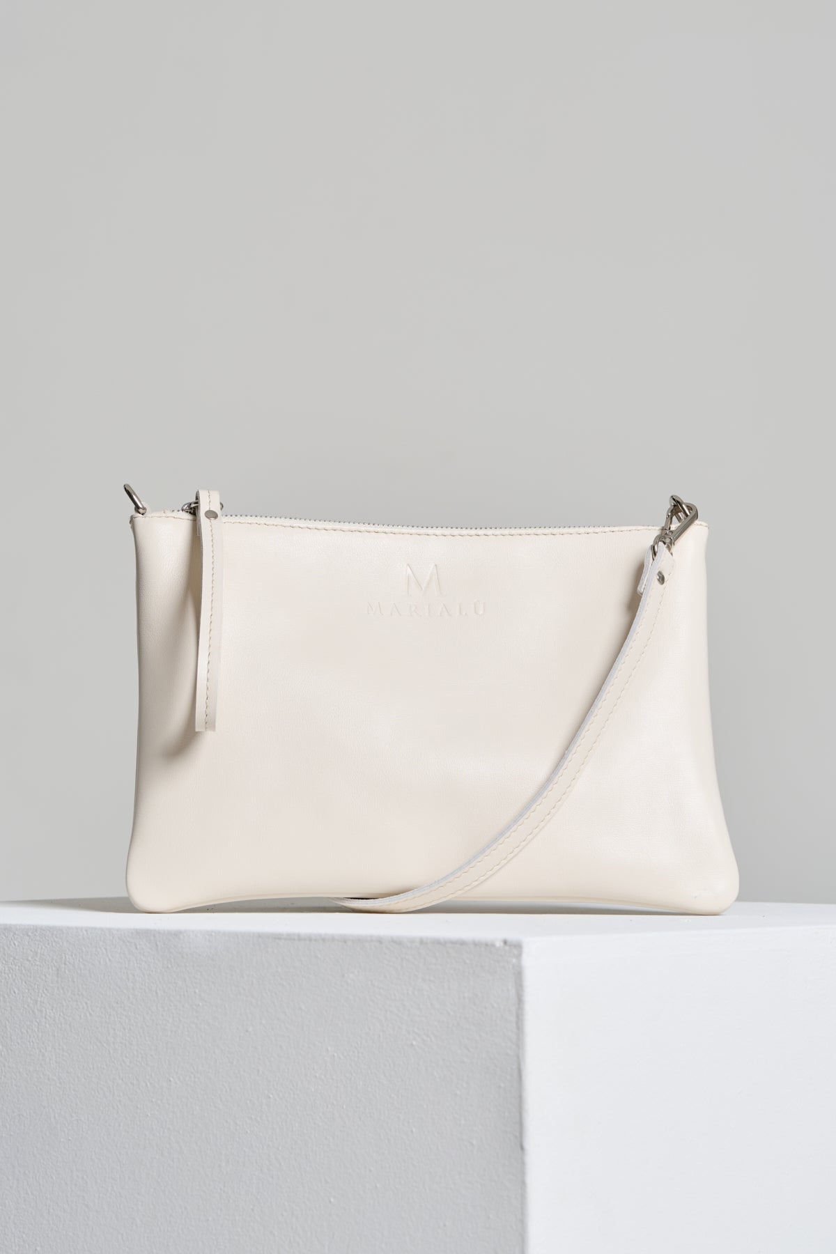 BORSA POCHETTE AVORIO, BERLINO